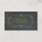 PixDezines chalkboard+scrolls lijst Visitekaartje (Achterkant)