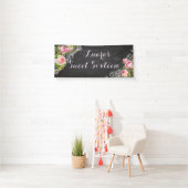PixDezines Chalkboard Vintage Roses/Redoute Spandoek (Insitu)