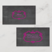 PixDezines chalkboard+whimsy lijst Visitekaartje (Voorkant / Achterkant)