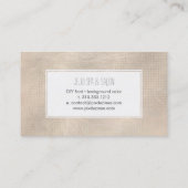 PixDezines champagne plaid/faux silver Visitekaartje (Achterkant)