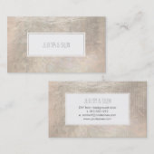 PixDezines champagne strepen/faux zilver Visitekaartje (Voorkant / Achterkant)