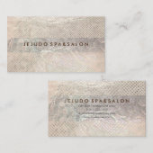 PixDezines champagneroosters/faux folie Visitekaartje (Voorkant / Achterkant)