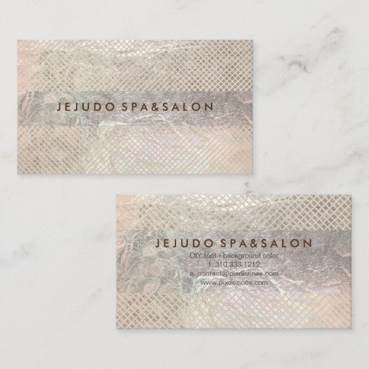 PixDezines champagneroosters/faux folie Visitekaartje (Voorkant / Achterkant)