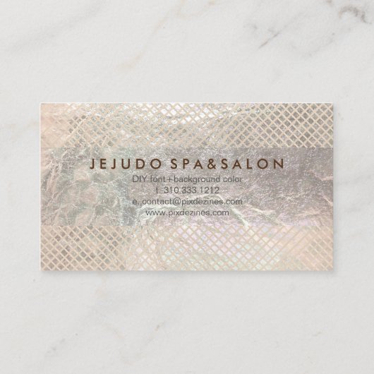 PixDezines champagneroosters/faux folie Visitekaartje (Achterkant)