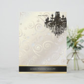 PixDezines Chandelier cupcakes zwammen/parelwit Custom Briefhoofd (Staand voorkant)