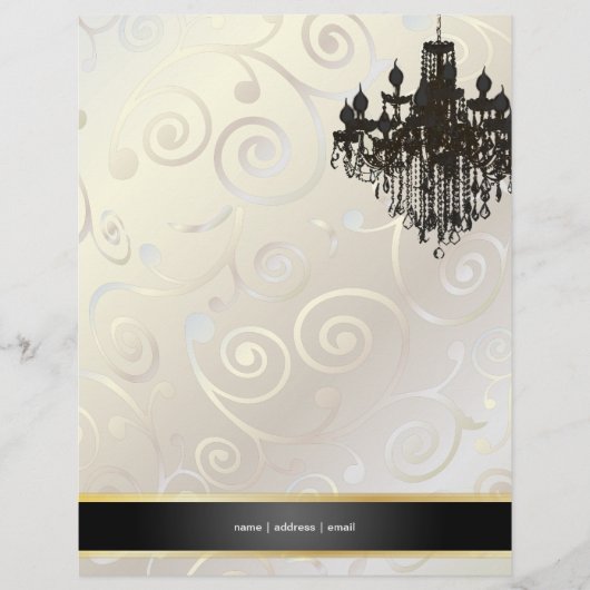 PixDezines Chandelier cupcakes zwammen/parelwit Flyer (Voorkant)