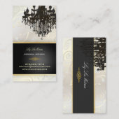 PixDezines Chandelier cupcakes zwammen/parelwit Visitekaartje (Voorkant / Achterkant)