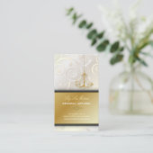 PixDezines Chandelier cupcakes zwammen/parelwit Visitekaartje (Staand voorkant)