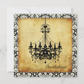 PixDezines -Chandelier+damask-grenzen Kaart (Voorkant)