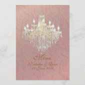 PixDezines Chandelier + Damask/roze champagne Menu (Achterkant)