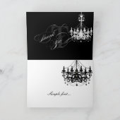 PixDezines Chandelier/Dank u/ZY tekst Bedankkaart (Binnen)