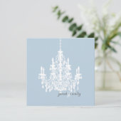 PixDezines Chandelier/DIY achtergrondkleur! Kaart (Staand voorkant)