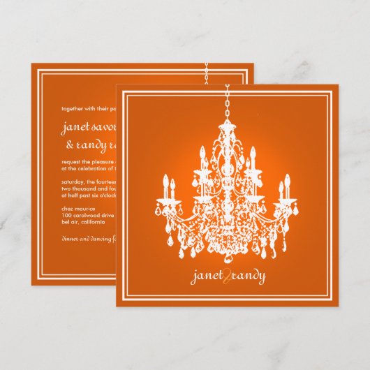 PixDezines Chandelier/DIY achtergrondkleur! Kaart (Voorkant / Achterkant)