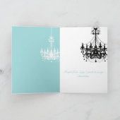 PixDezines Chandelier/DIY achtergrondkleur Notitiekaartje (Binnen)