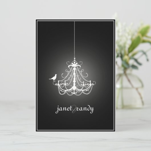 PixDezines chandelier/DIY event+background color Kaart (Staand voorkant)