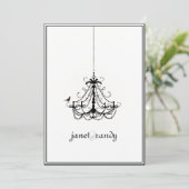 PixDezines chandelier/DIY event+background kleur! Kaart (Staand voorkant)