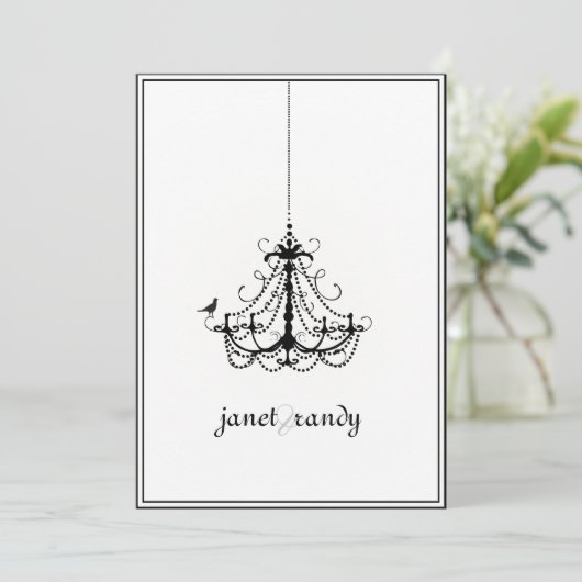 PixDezines chandelier/DIY event+background kleur! Kaart (Staand voorkant)