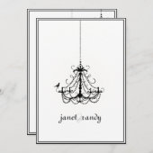 PixDezines chandelier/DIY event+background kleur! Kaart (Voorkant / Achterkant)