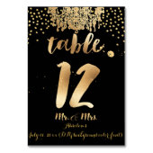 PixDezines Chandelier/Faux Gold/Tabel 12 Kaart (Achterkant)