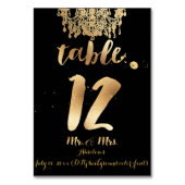 PixDezines Chandelier/Faux Gold/Tabel 12 Kaart (Voorkant)