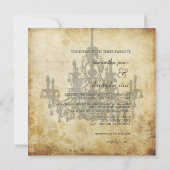 PixDezines  CHANDELIER / FAUX PARCHMENT Kaart (Achterkant)