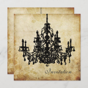 PixDezines  CHANDELIER / FAUX PARCHMENT Kaart