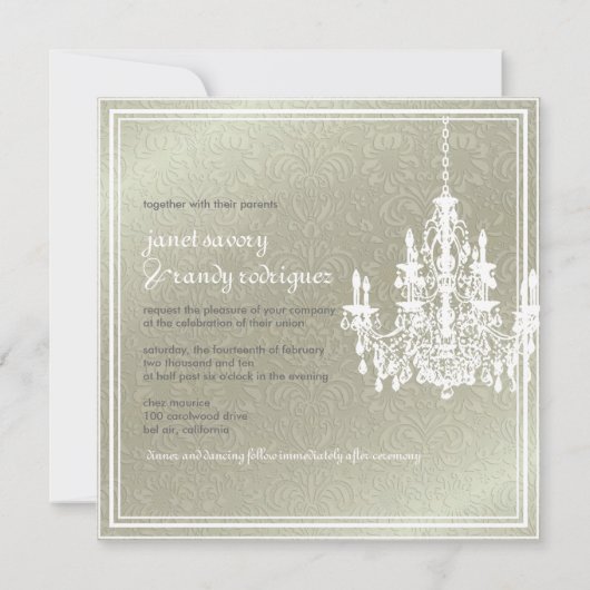 PixDezines Chandelier+Fidora Damask achtergrond Kaart (Achterkant)