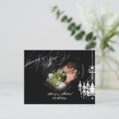 PixDezines Chandelier Heart Photo Lijst / Dank u Briefkaart (Staand voorkant)