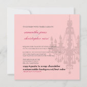 PixDezines Chandelier, huwelijksuitnodigingen Kaart (Achterkant)