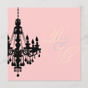 PixDezines Chandelier, huwelijksuitnodigingen Kaart