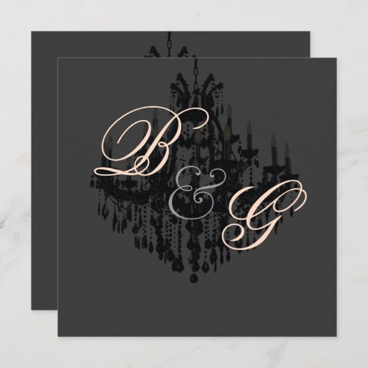 PixDezines Chandelier Kaart (Voorkant / Achterkant)