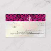 PixDezines Chandelier + lace damask/pearl + white Visitekaartje (Achterkant)