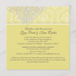 PixDezines Chandelier/Moiré Damask/diy color lemon Kaart