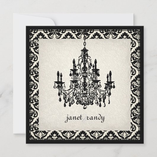 PixDezines Chandelier+olivia damask Kaart (Voorkant)