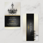 PixDezines Chandelier/parelstippen Visitekaartje (Voorkant / Achterkant)