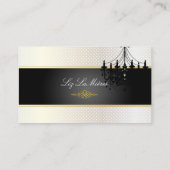 PixDezines Chandelier/parelstippen Visitekaartje (Achterkant)