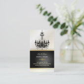 PixDezines Chandelier/parelstippen Visitekaartje (Staand voorkant)