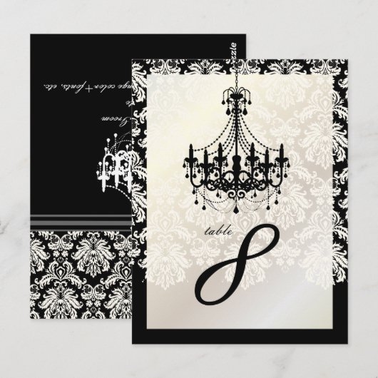 PixDezines Chandelier+Piqué Damask Briefkaart (Voorkant / Achterkant)