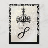 PixDezines Chandelier+Piqué Damask Briefkaart (Voorkant)