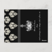 PixDezines Chandelier+Rossellini Damask Briefkaart (Achterkant)