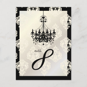 PixDezines Chandelier+Rossellini Damask Briefkaart
