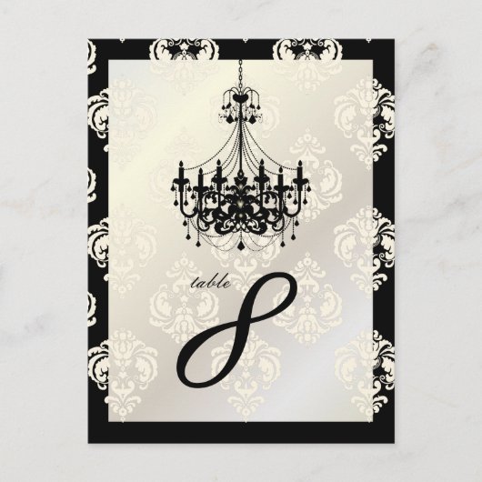 PixDezines Chandelier+Rossellini Damask Briefkaart (Voorkant)