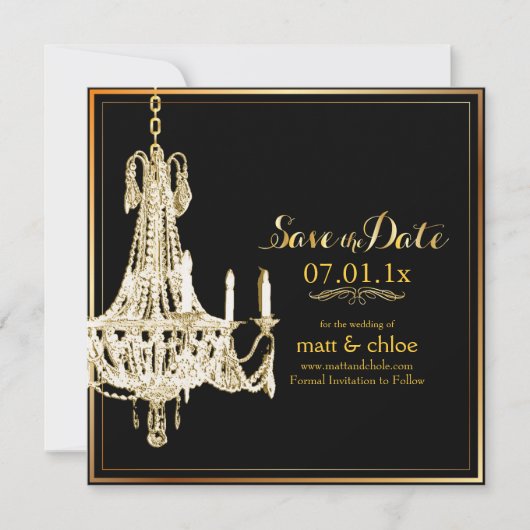 PixDezines chandelier/save date/diy background Save The Date (Voorkant)