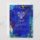 PixDezines Chanoeka, Glas in lood Kaart (Voorkant)