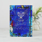 PixDezines Chanoeka, Glas in lood Kaart (Staand voorkant)