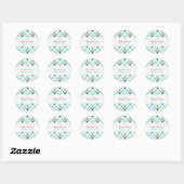 PixDezines chantal damast/doe-het-zelf kleur Ronde Sticker (Vel)