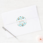 PixDezines chantal damast/doe-het-zelf kleur Ronde Sticker (Envelop)