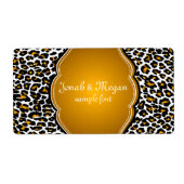 PixDezines cheetah / DIY achtergrond kleur! Etiket (Voorkant)