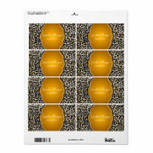 PixDezines cheetah / DIY achtergrond kleur! Etiket (Full Sheet)