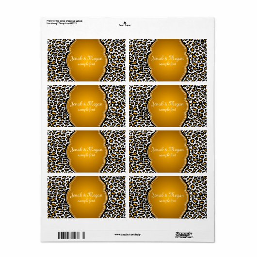 PixDezines cheetah / DIY achtergrond kleur! Etiket (Full Sheet)